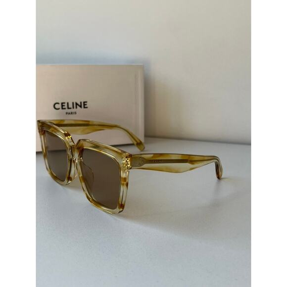 NEW Celine CL4055IN Tilda Square Sunglasses in Brown Havana - Picture 3 of 7